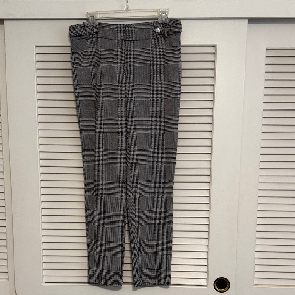 Calvin Klein Gray Plaid Trousers